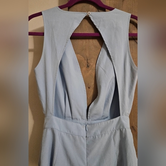 Tobi light blue deep vneck romper. Size smalll - Picture 9 of 11